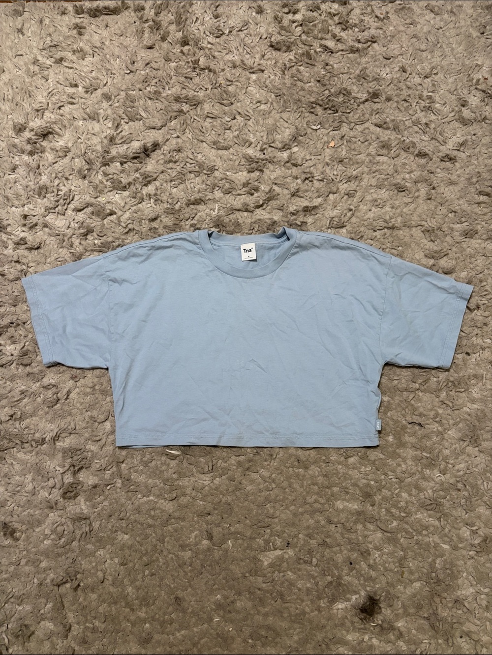 TNA Light Blue Cropped Tee for Kids